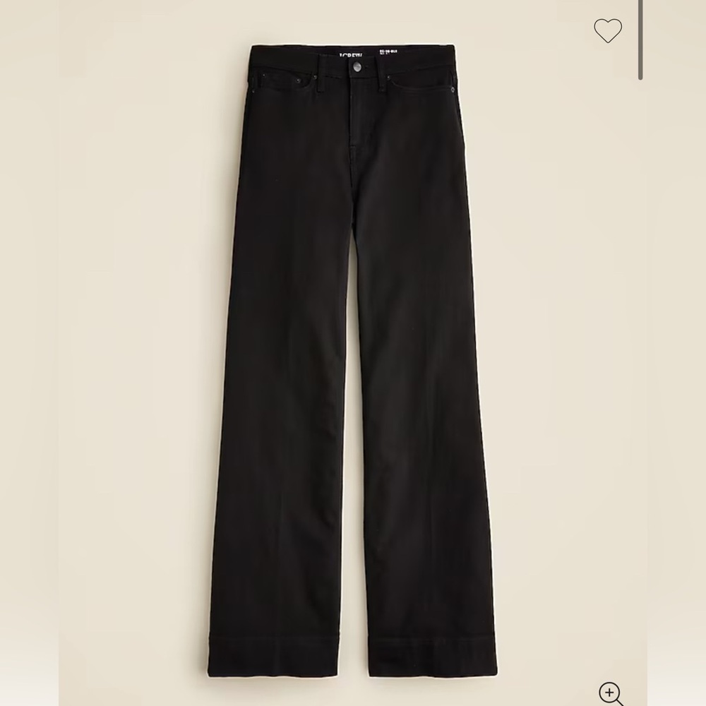J. Crew Women’s Low-rise Denim Trouser in 1996 Semi-stretch Black Size 32 NWT - Picture 2 of 14